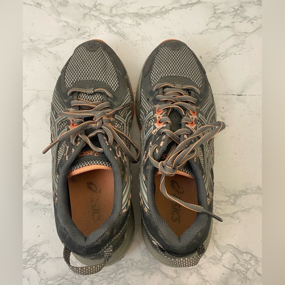 ASICS Gel-Venture 6 Running Shoes Cross Training T7G6N Women 8 Gray Pink Camo K1 - Picture 8 of 9